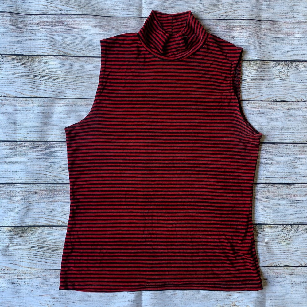 Susan Lawrence | Mock-neck sleeveless tank top
